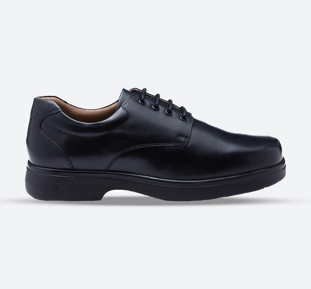 princess polly baby blue dress Black Extra Wide Fit Brogue Round Toe Block Heel Court Shoes main image 1